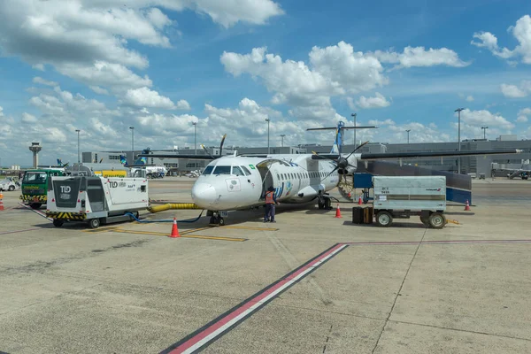 Campinas Viracopos Airport Brazil March 2022 Turboprop Plane Open Luggage — Photo