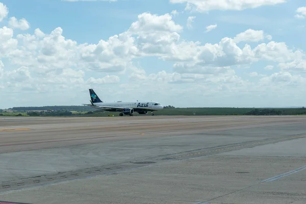 Campinas Viracopos Airport Brazil March 2022 Commercial Plane Head Airport — Photo