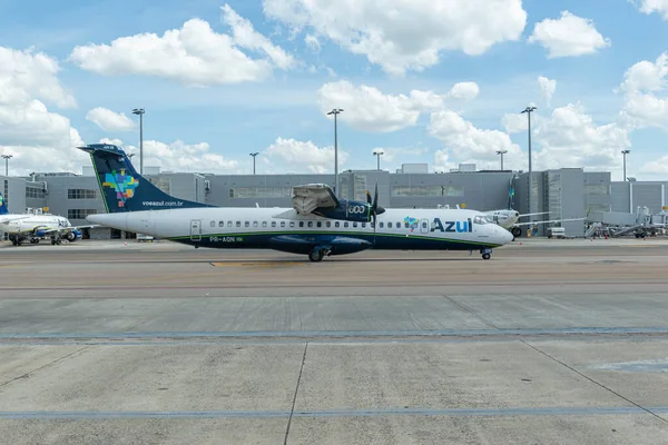 Campinas Viracopos Airport Brazil March 2022 Atr Turboprop Passenger Plane — Photo