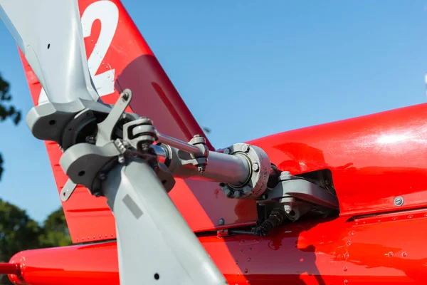 Bauru Brasil Maio 2022 Fechar Helicóptero Tail Rotor Modelo As350 — Fotografia de Stock