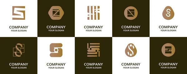 Letter Logo Set Stylish Set Logos Your Design Vector Illustration — Stock Vector