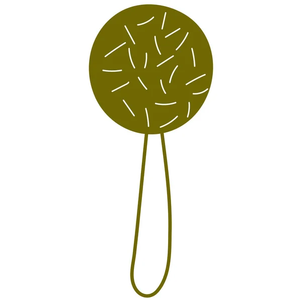 Ikone Eines Handgezeichneten Doodle Lollypop Single Design Grafisches Element — Stockvektor