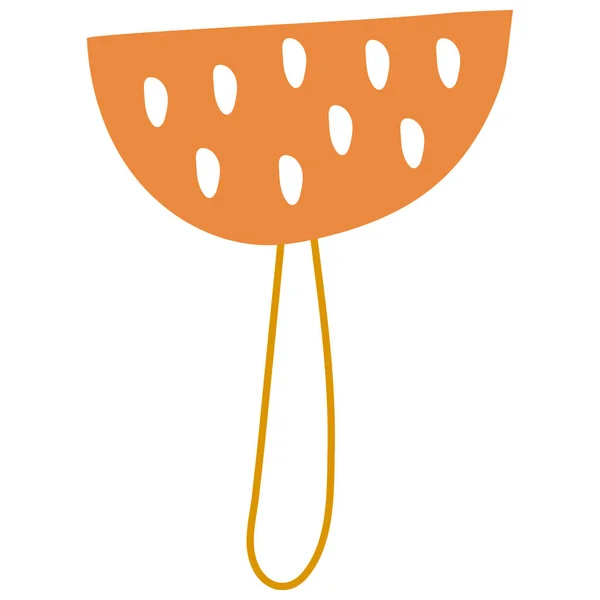 Ikoon Van Een Handgetekende Doodle Oranje Lolly — Stockvector