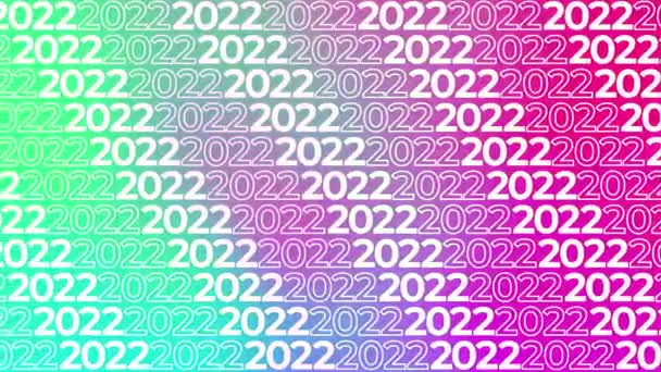 Linee Numeri 2022 Loop Senza Soluzione Continuità Uno Sfondo Fluido — Video Stock