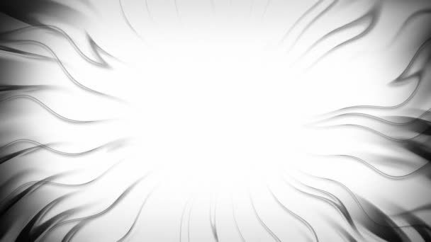 Плавно Циклічно Чорний Мрійливий Дим Віньєтка Білому Тлі Накладання Анімованої — стокове відео