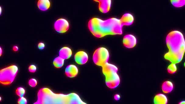 Seamlessly Loopable Prismatic Goo Blobs Animated Abstract Background — Stock Video