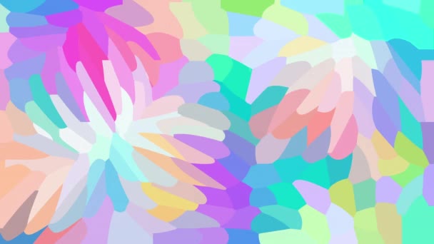 无缝地环绕着五彩斑斓的花图案 在低格子中动画化 — 图库视频影像