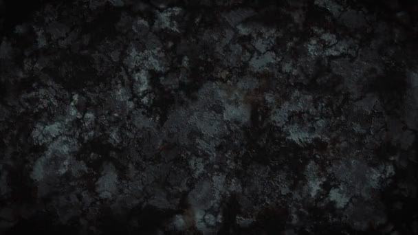 Inconsútil Bucle Lentamente Fluyendo Sustancia Horror Negro Superficie Grunge Azul — Vídeos de Stock