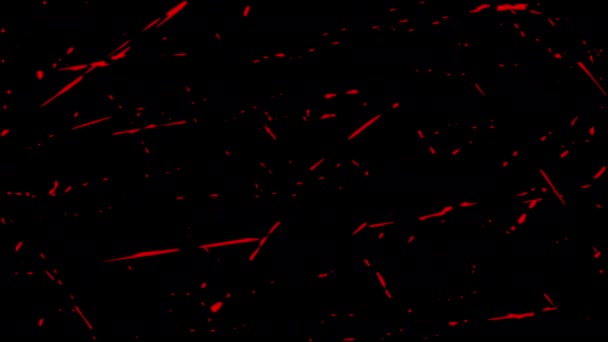 Απρόσκοπτες Κόκκινες Κηλίδες Μπογιάς Μαύρο Φόντο Αυτή Κινούμενη Επικάλυψη Μπορεί — Αρχείο Βίντεο