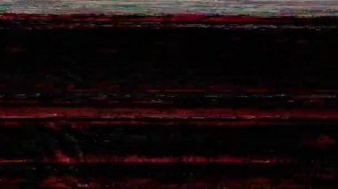 Koyu kırmızı geri sarma TV bandı. Siyah arkaplan 