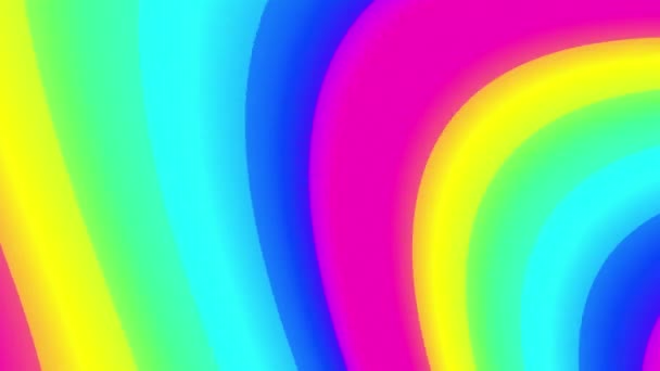 Seamless Looping Fast Flowing Vibrant Rainbow Waves Abstract Animated Background — Stock Video