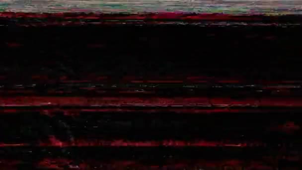 暗い赤ループ巻き戻しテレビテープオーバーレイ 黒の背景は スクリーン ブレンドモードで削除できます — ストック動画