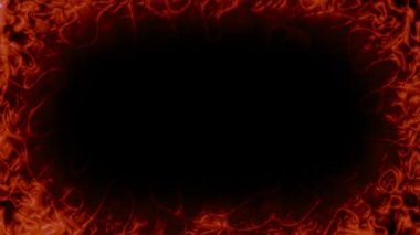 Siyah arka planda kusursuz bir şekilde kırmızı korku dokunaçları var. Canlandırılmış çerçeve örtüsü. Siyah arkaplan 