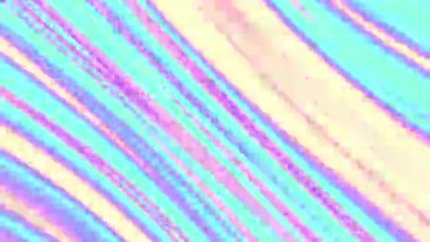 Nahtloser Looping Lebendiger Holografischer Abstrakter Diagonalwellen Animierter Hintergrund — Stockvideo
