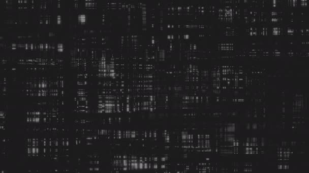 Seamlessly Looping Black White Glowing Screen Malfunction Animated Abstract Glitch — Stock Video