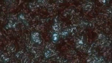 Kusursuz kıvrımlı korkunç fokurdayan madde. Animasyon korku arka planı.