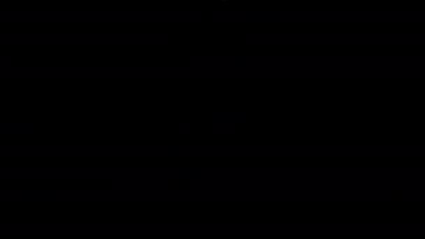 Набор Белых Вертикально Капающих Жидких Красок Черный Фон Можно Удалить — стоковое видео