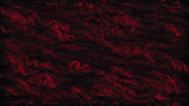 Olas Curvas Espeluznantes Color Rojo Oscuro Fondo Terror Animado — Vídeos de Stock