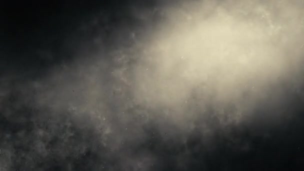 Diagonally Moving Smoke Particles Dark Grey Backdrop Animated Background Loop — 图库视频影像