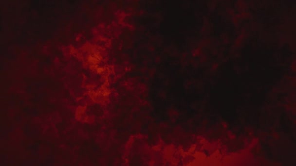 Αργή Μεγέθυνση Από Ανατριχιαστικούς Λεκέδες Μελανιού Σκούρο Κόκκινο Φόντο Κινούμενος — Αρχείο Βίντεο