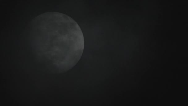Seamless Looping Subtle Dark Moon Clouds Animated Background — Stock videók
