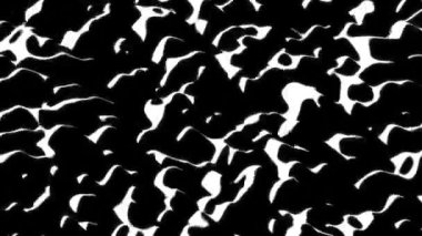 Sert beyaz ışıkta soyut siyah üç boyutlu dalgalar. Canlandırılmış video arkaplan döngüsü.