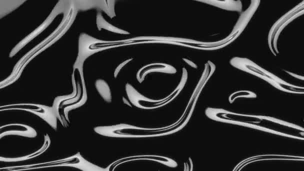 抽象的な黒い3D波 アニメーションビデオ背景ループ — ストック動画