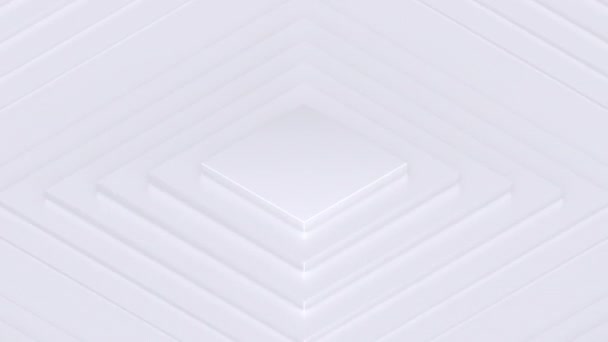Machanie Firmowe Białe Eleganckie Subtelne Kwadraty Izometryczne Animowana Pętla Tła — Wideo stockowe