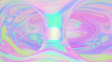 Holografik 3D Pillar etrafında döngü. Canlandırılmış soyut arkaplan.