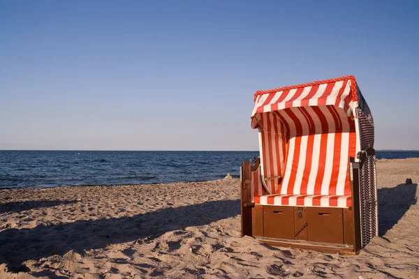Beach chair at baltic sea — Stock Photo, Image