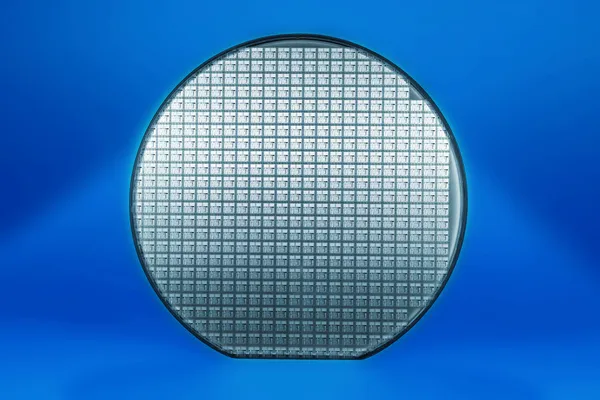 Blå silicon wafer — Stockfoto