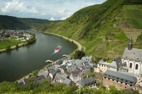 Moezel-vallei, dorpen van beilstein en ellenz, Duitsland Rechtenvrije Stockfoto's