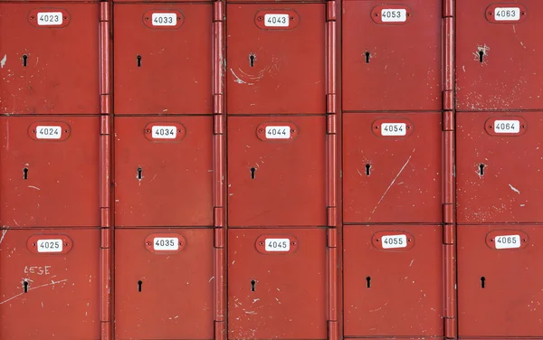 Red old mail boxes Stock Image