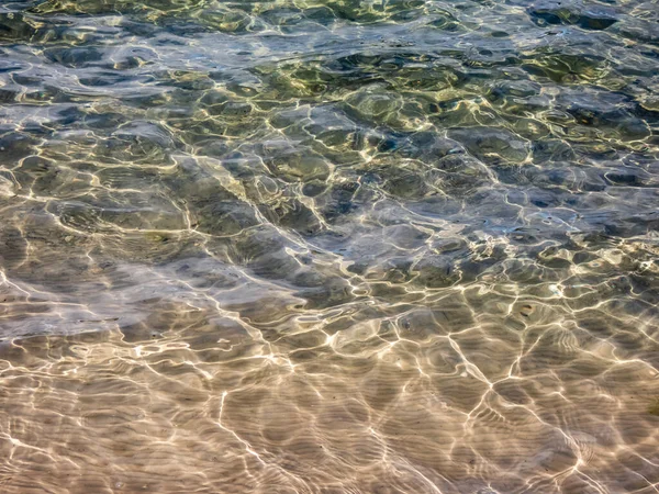 Texture Beautiful Crystal Clear Light Blue Turquoise Transparent Water Fine — Stock Photo, Image