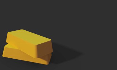 3d rendering of a green and yellow box on a black background