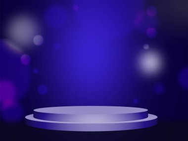 empty podium with spotlight. vector illustration
