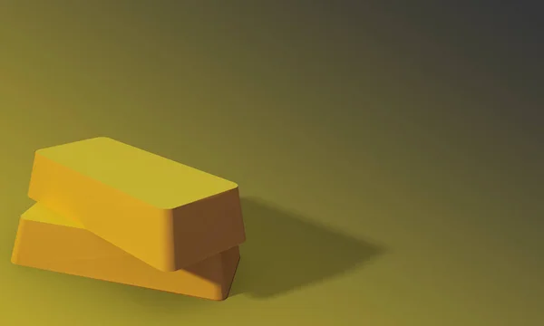 Rendering Green Yellow Paper Box Brown Background — Φωτογραφία Αρχείου