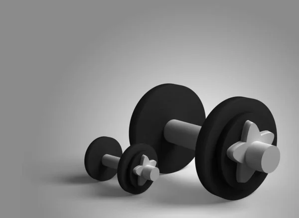 Rendering Black White Gym Ball — Stock Photo, Image