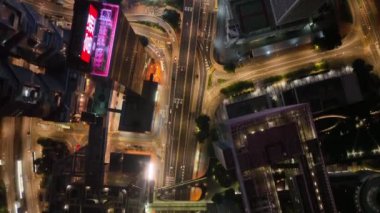 Hong Kong şehrinin merkez bölgesindeki hava görüntüsü.