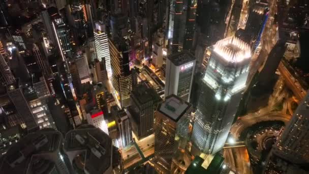 Images Vue Aérienne Hong Kong City Dans Quartier Central — Video