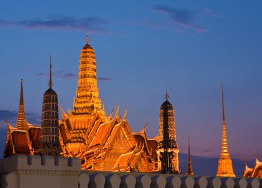WAT phra kaew, grand palace Tayland Twilight