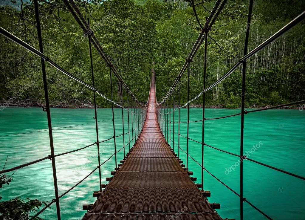 Suspension bridge — Stock Photo © Baranov_Evgenii 49016773