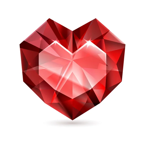 Diamante a forma di cuore (eps10 ) — Vettoriale Stock