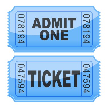 Coloured tickets clipart