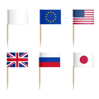 Flags toothpick. clipart