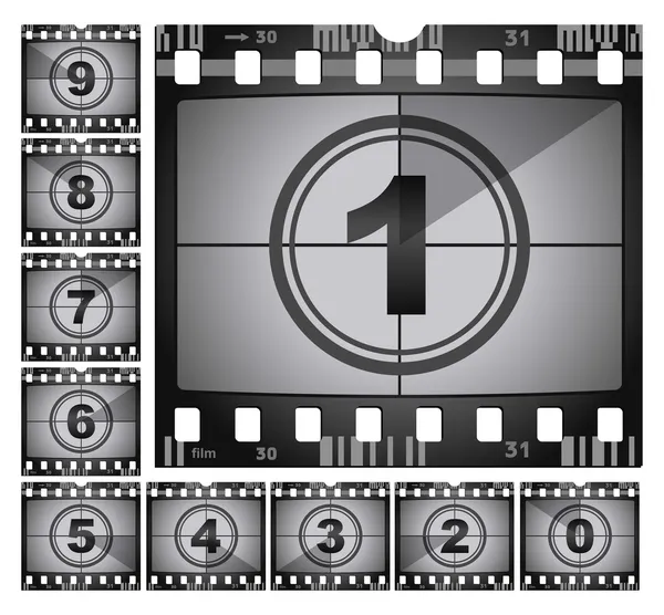 Countdown zum Film — Stockvektor