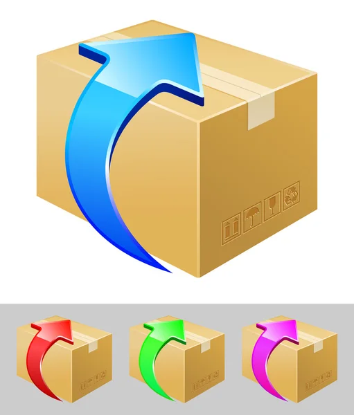 Box Icon herunterladen — Stockvektor