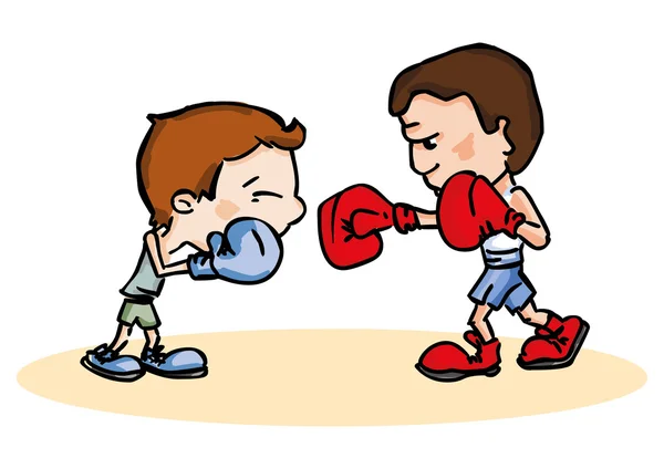 战斗的拳击手 — 图库矢量图片