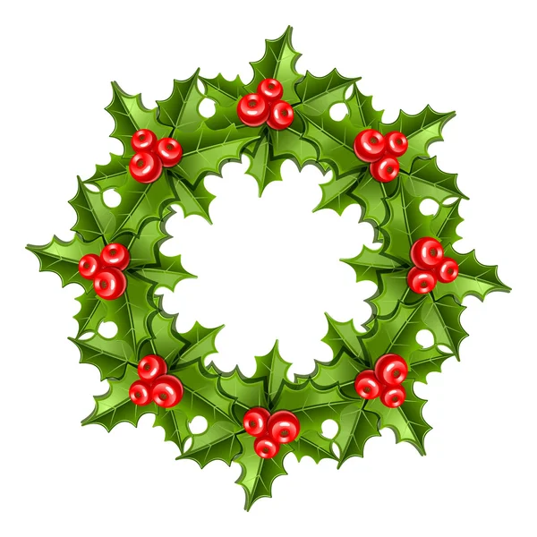 Card Christmas wreath. — Stock Vector