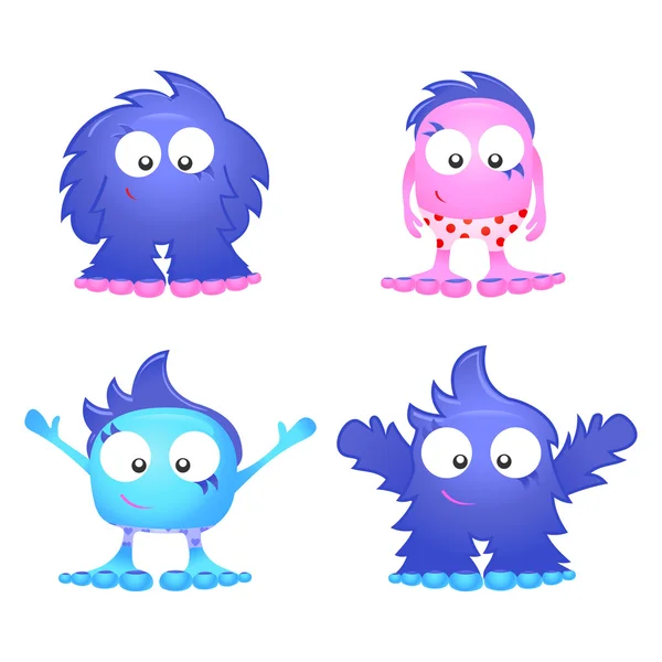 Cute monsters — Stock Vector